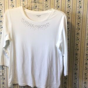 White with silver trim